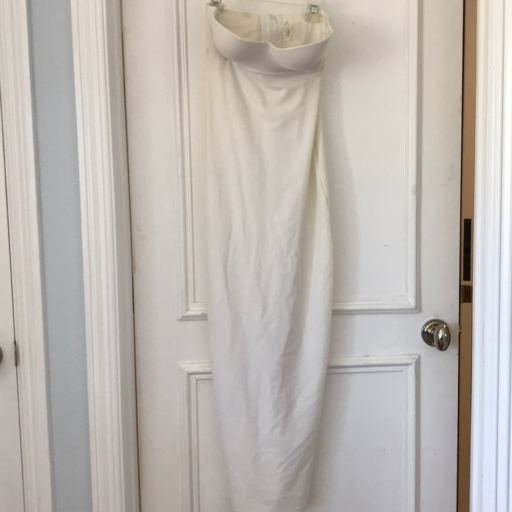 White gown/ drew slip